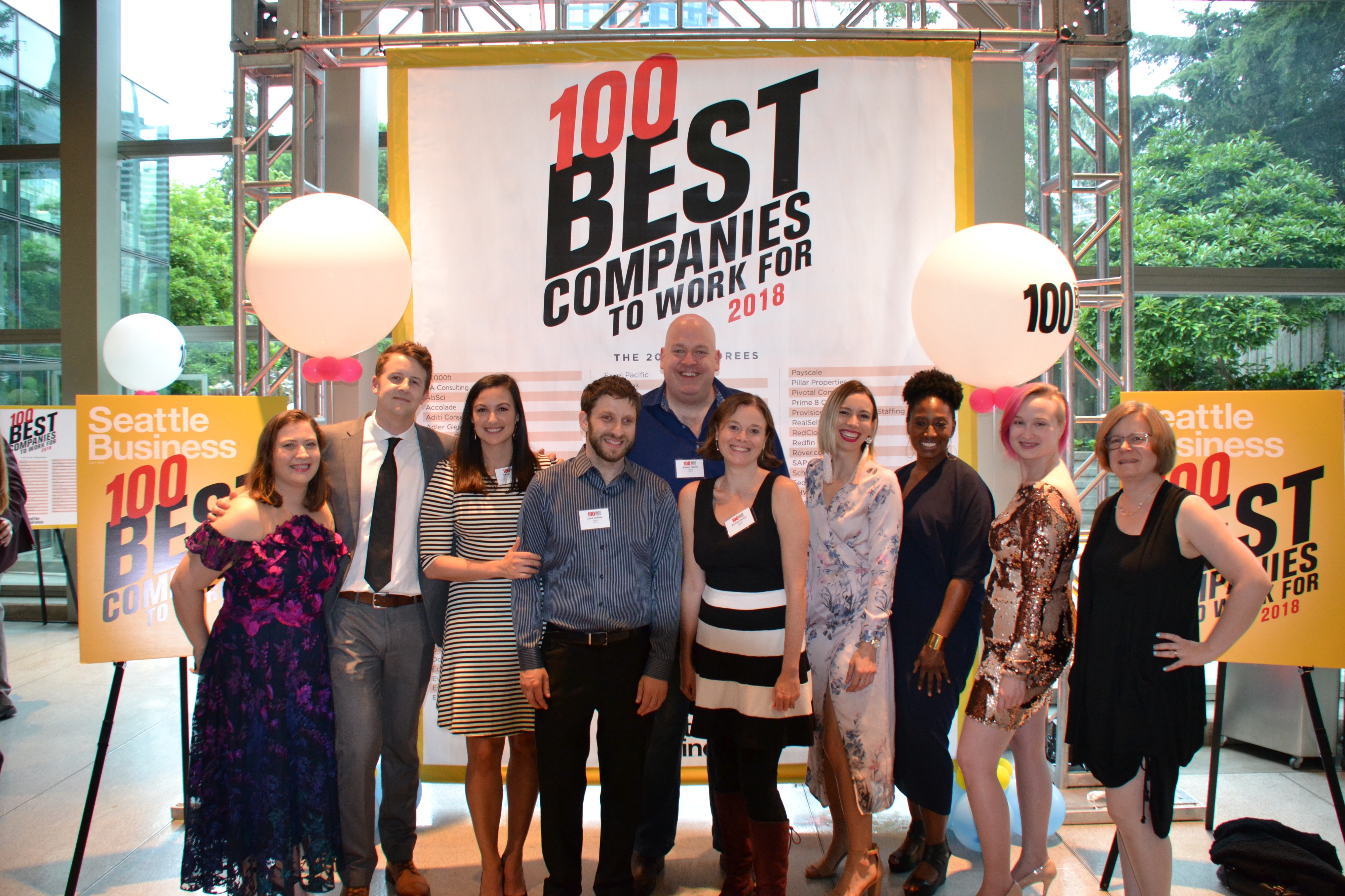 A small part of the Textio team at the Best Places to Work awards ceremony
