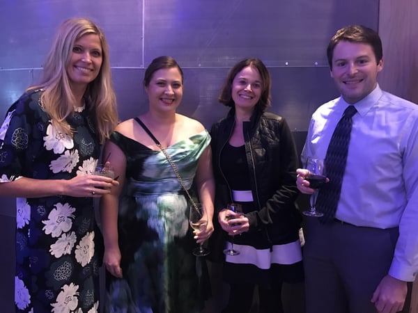 Photo of four Textio employees at Tech Impact Awards Gala