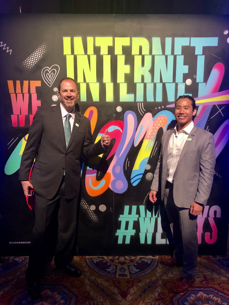 Sam and Akio from Textio at the Webby Awards