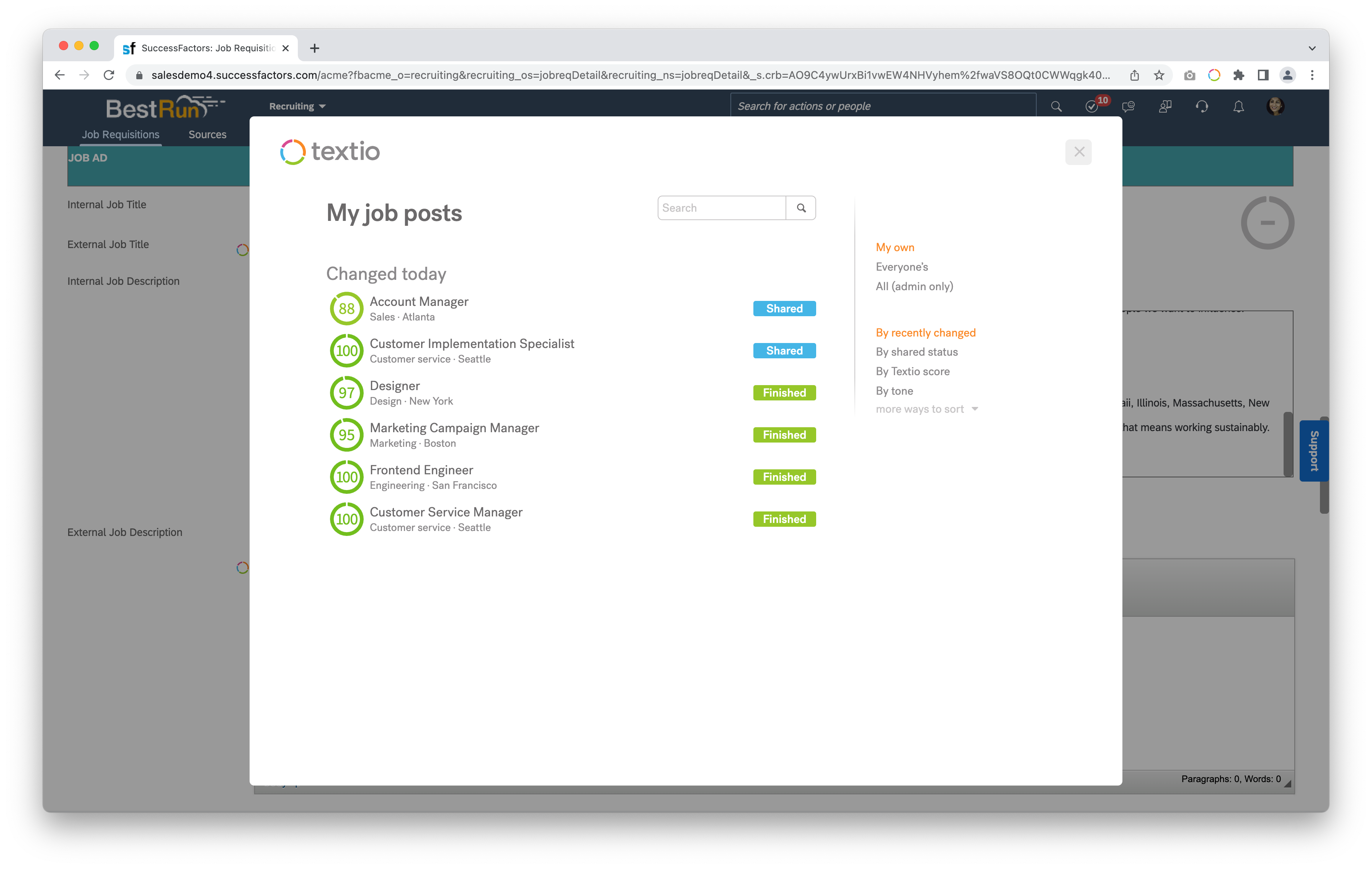 Textio language guidance now available in SuccessFactors – Textio blog