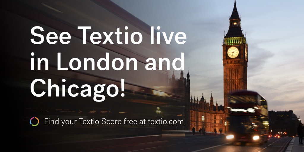 See Textio live in London and Chicago!
