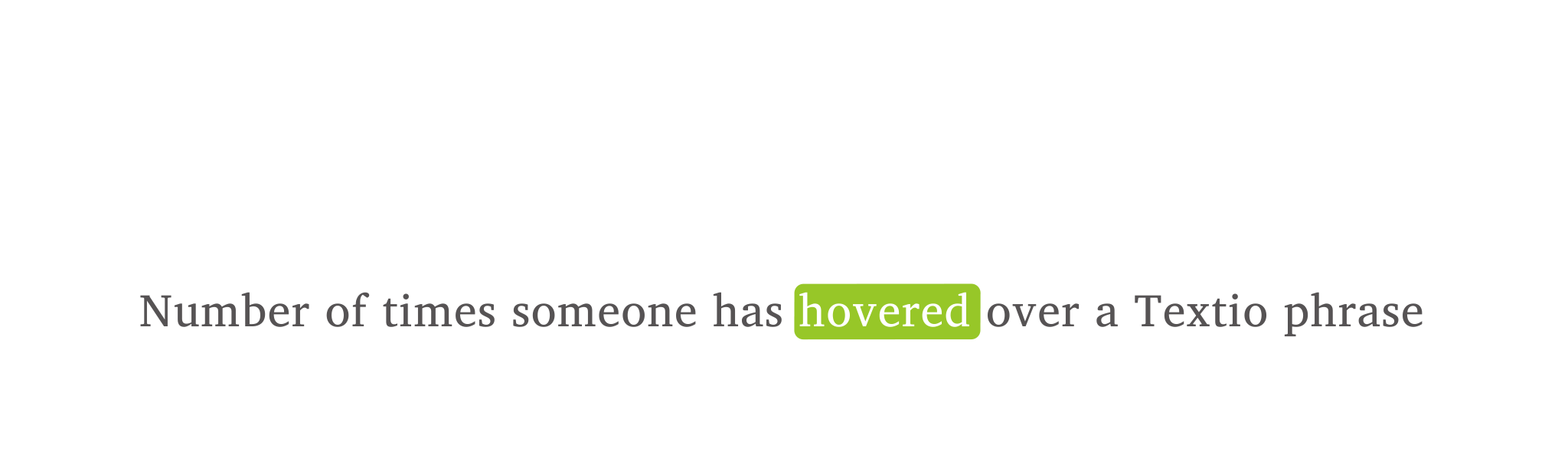 An animation showing 17,981,983 the number of times someone has hovered over a Textio phrase