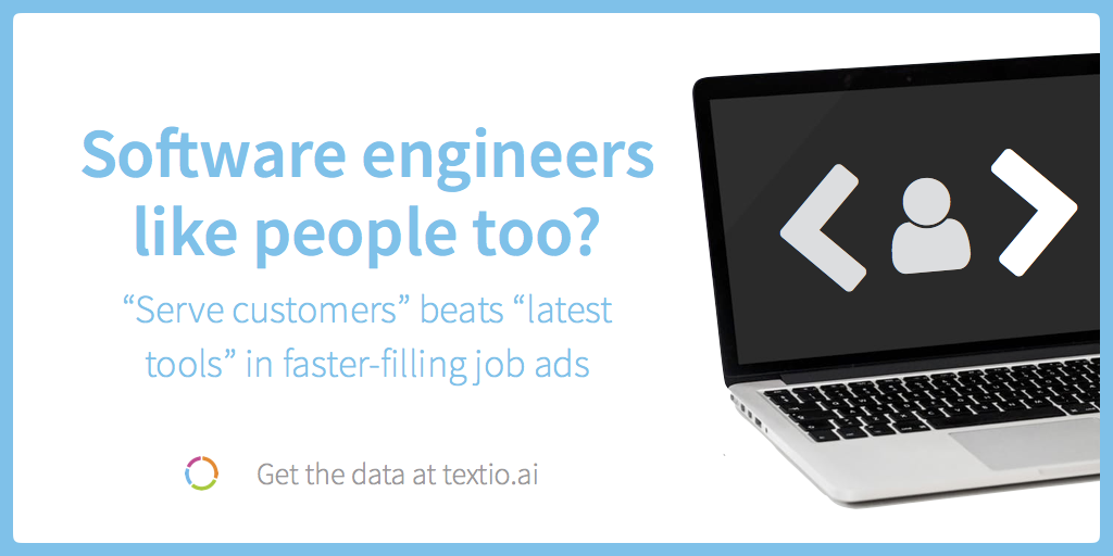 "Serve customers" beats "latest tools" in faster-filling job ads