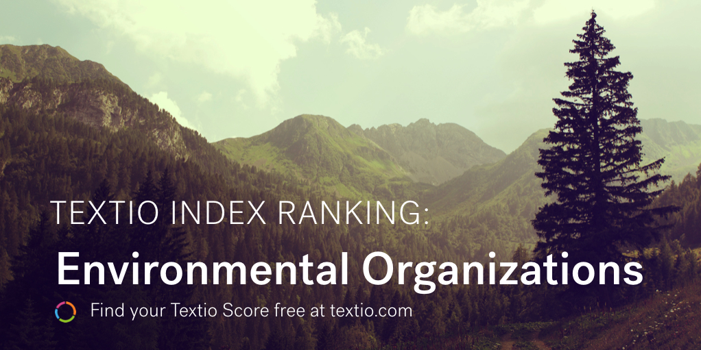 Textio Index Ranking Environmental Organizations